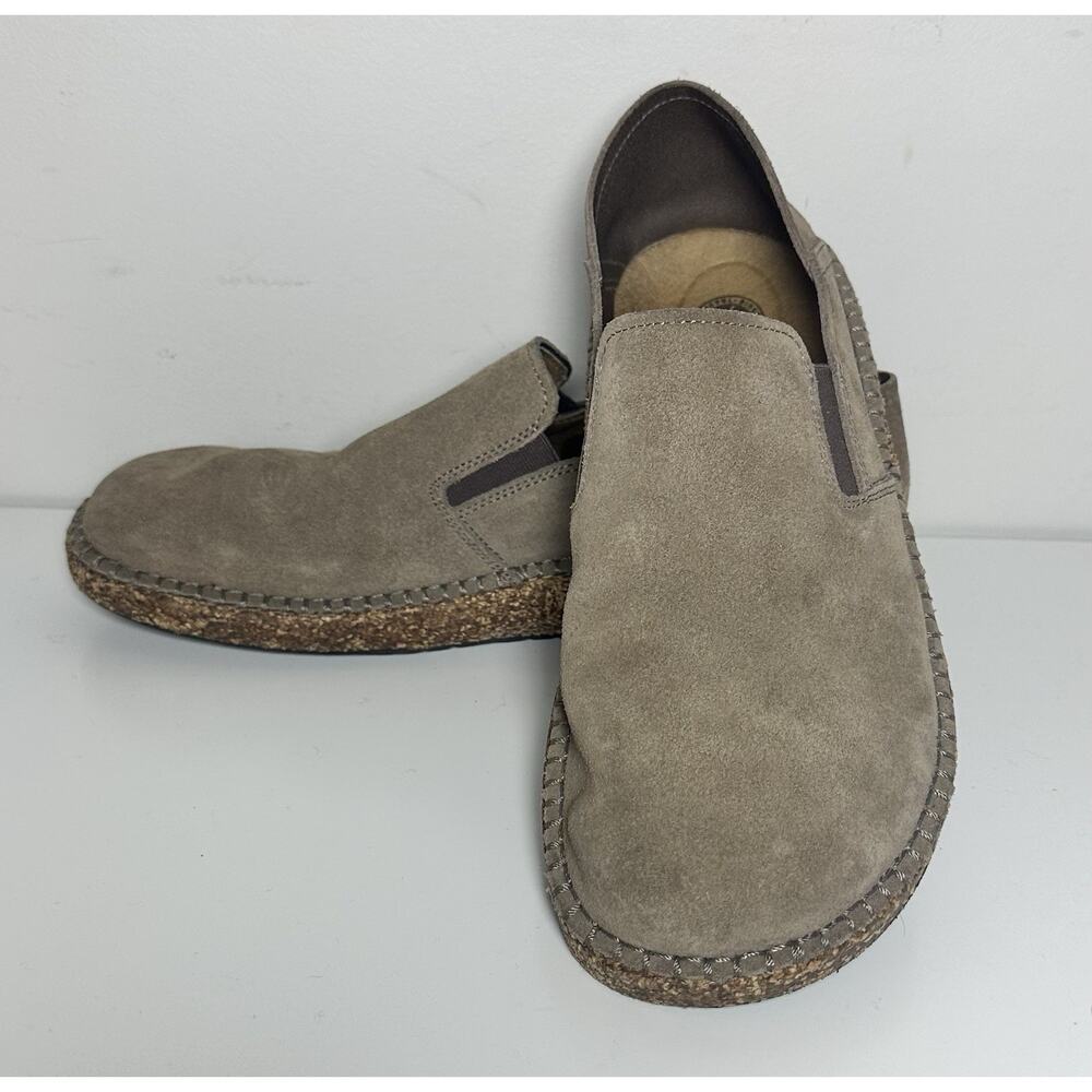 Birkenstock Callan All Leather Slip On Shoes Gray Taupe Women’s 9 Men’s 7 EUR 40
